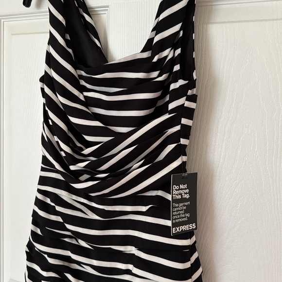 EXPRESS BLACK WHITE MINI DRESS WOMENS XS - Picture 4 of 7